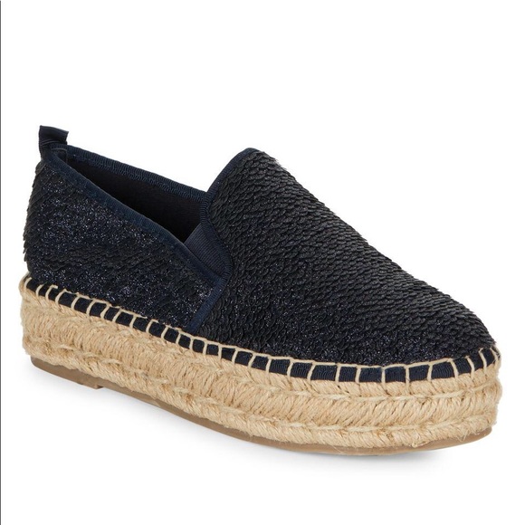 Steve Madden Navy Poppi Sequin Sneakers - Picture 1 of 9